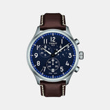 Tissot XL Men Quartz Blue Dial Chronograph Leather Watch T1166171604200