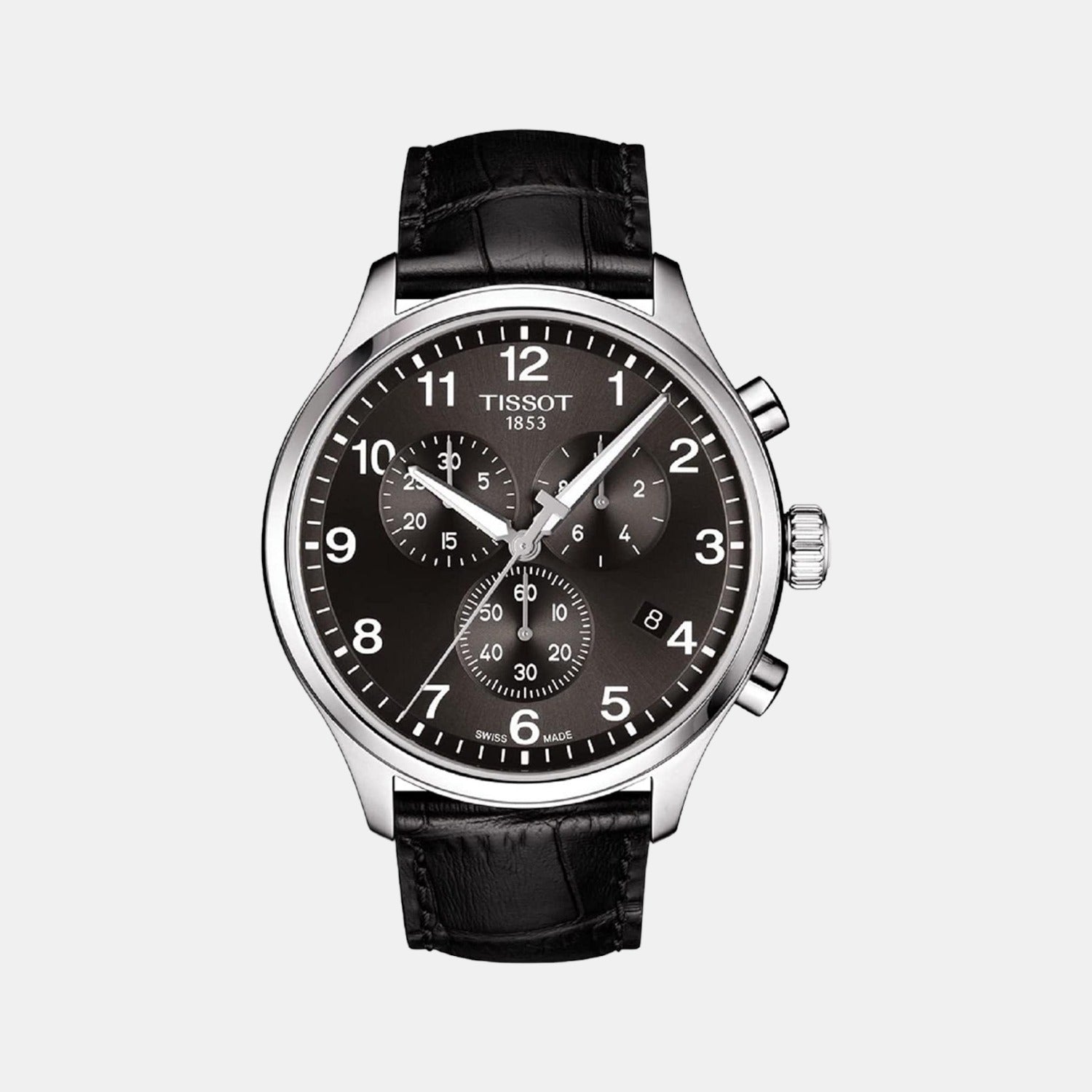 Tissot XL Men Quartz Black Dial Chronograph Leather Watch T1166171605700