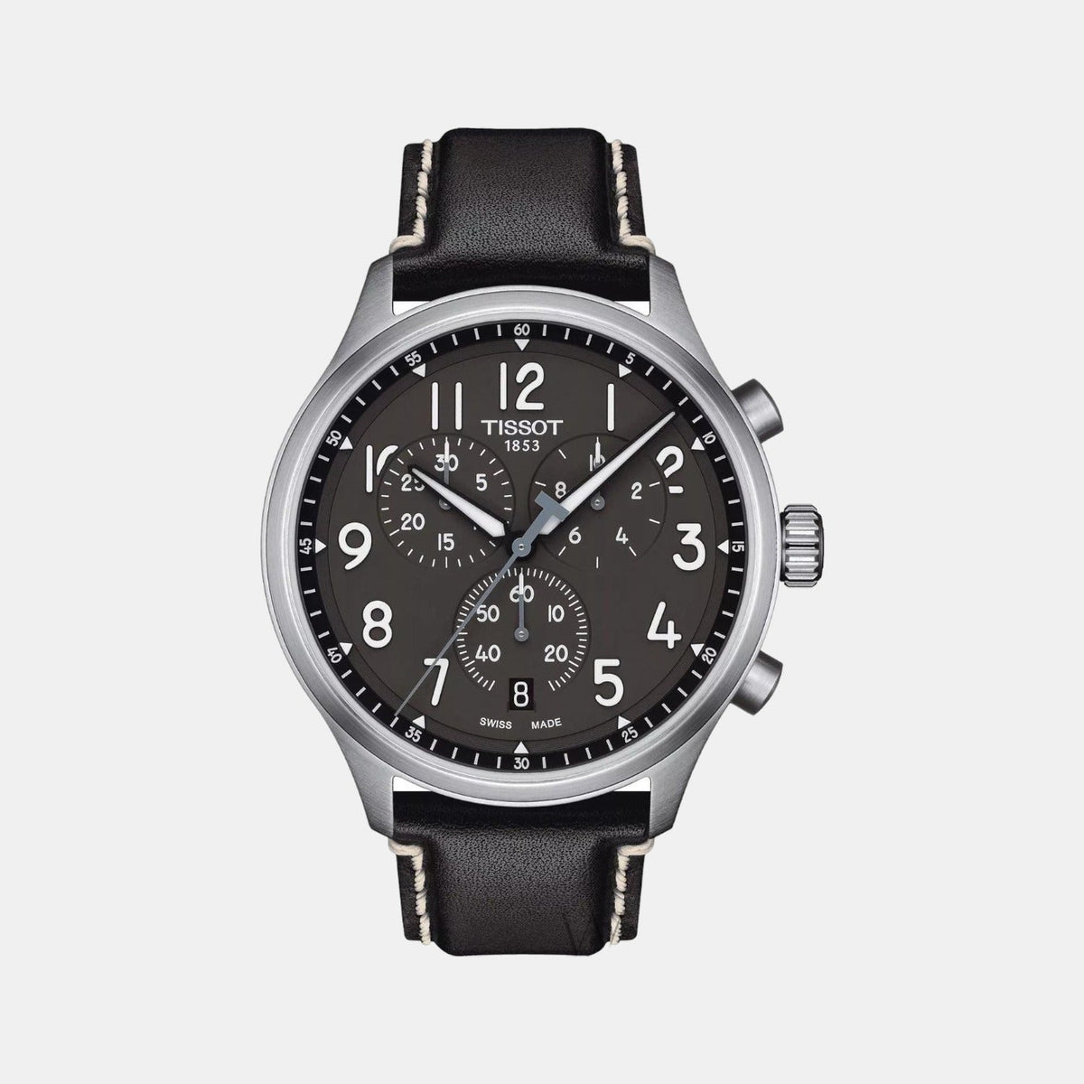 Chrono Xl Men Quartz Black Dial Chronograph Leather Watch T1166171606200
