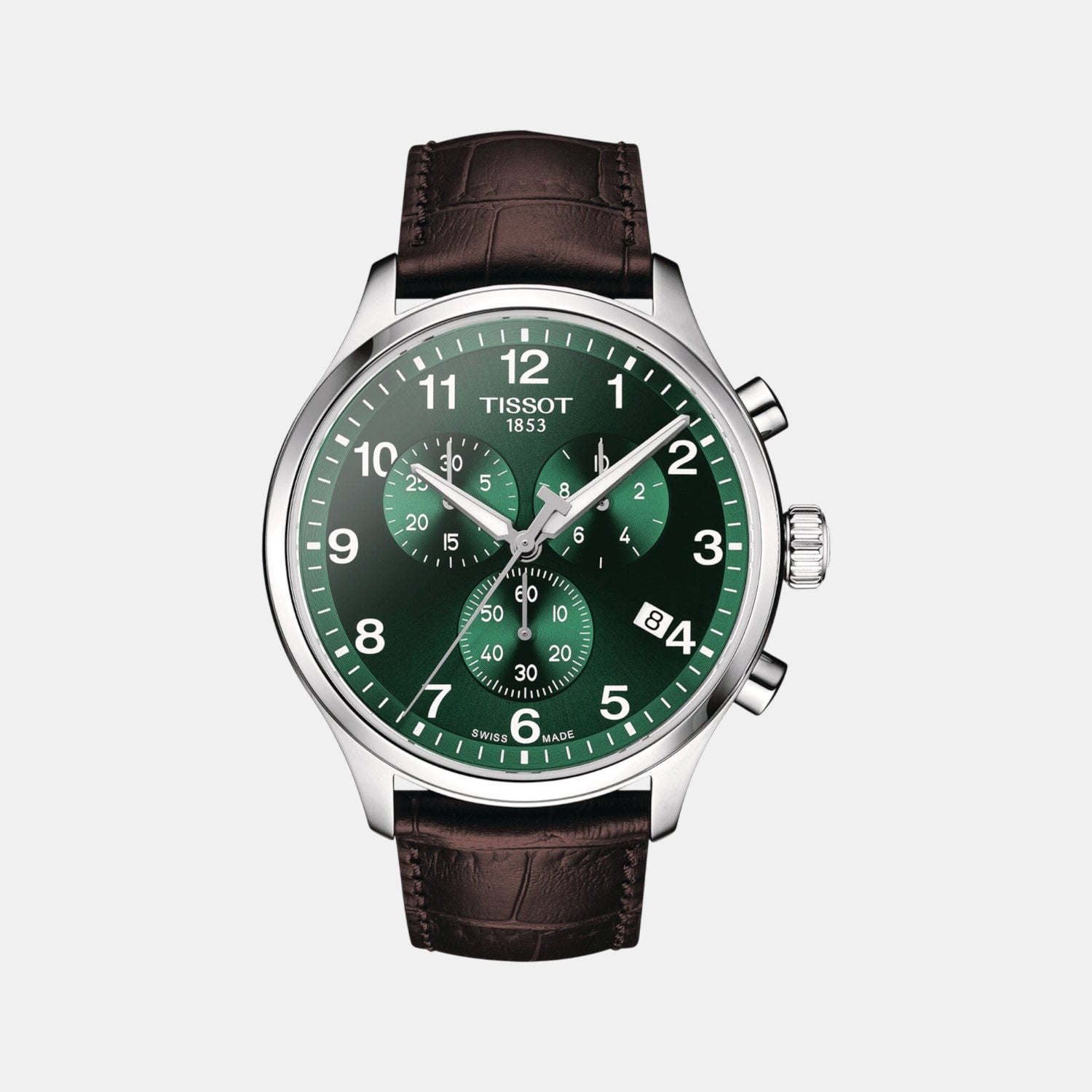 Chrono XL Men Quartz Green Dial Chronograph Leather Watch T1166171609200