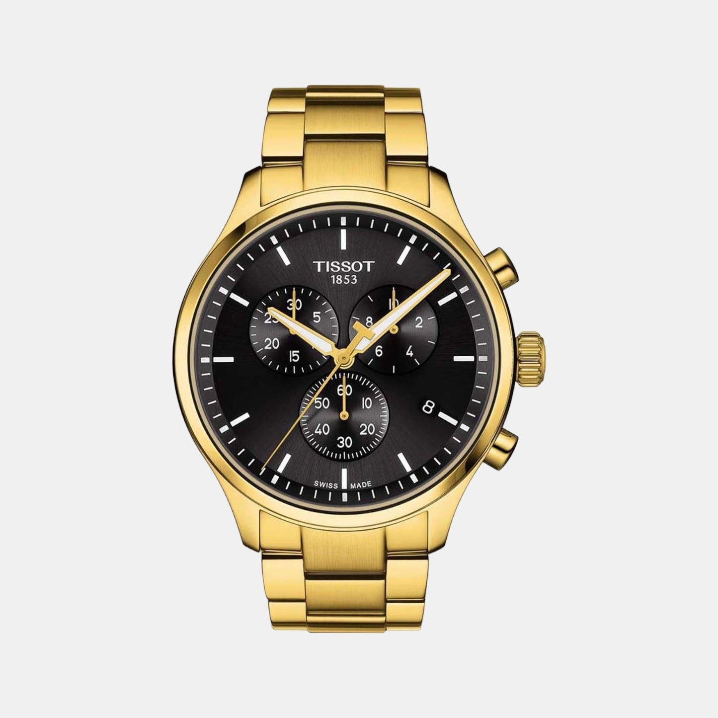 Tissot XL Men Quartz Black Dial Chronograph Stainless Steel Watch T1166173305100
