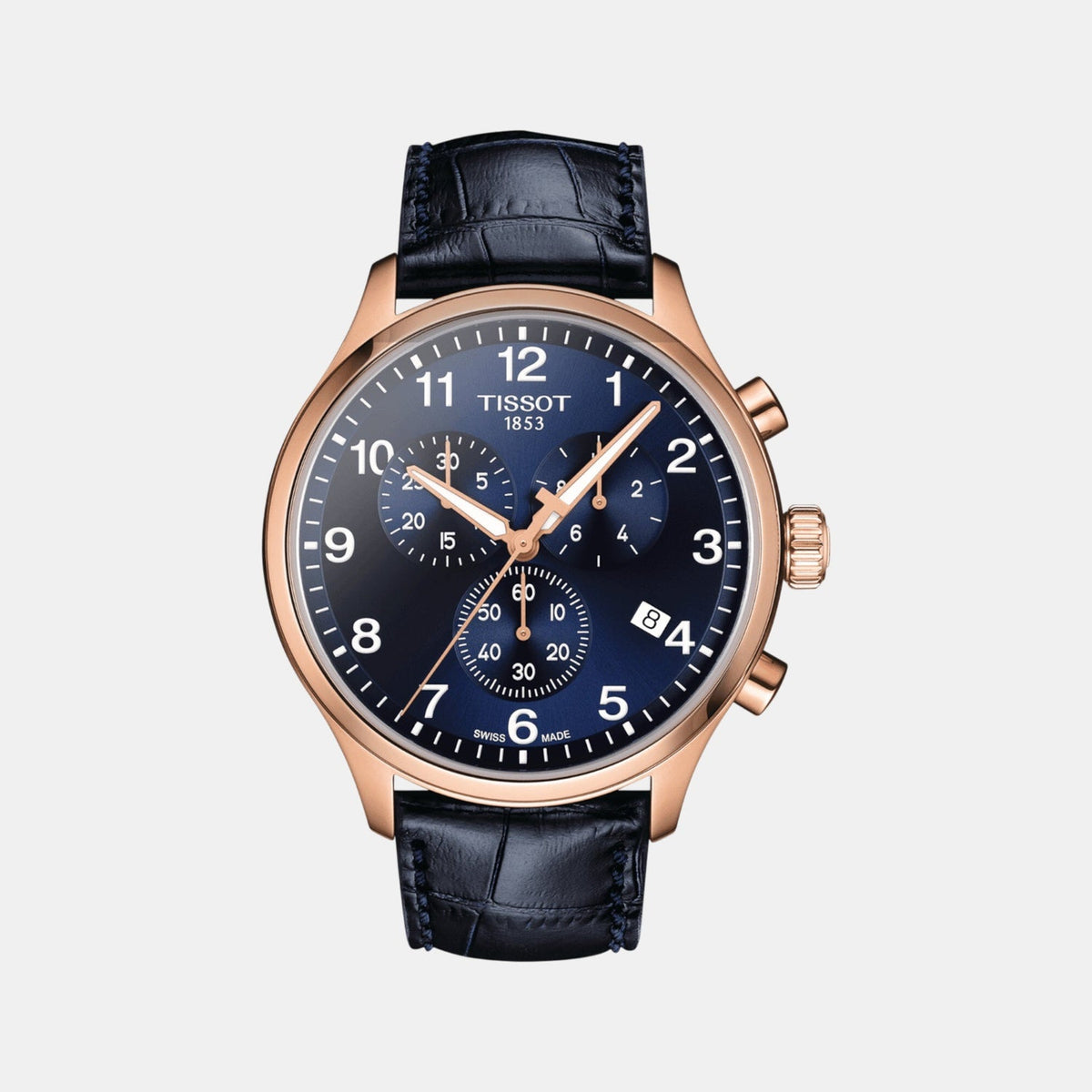 Chrono XL Men Quartz Blue Dial Chronograph Leather Watch T1166173604200