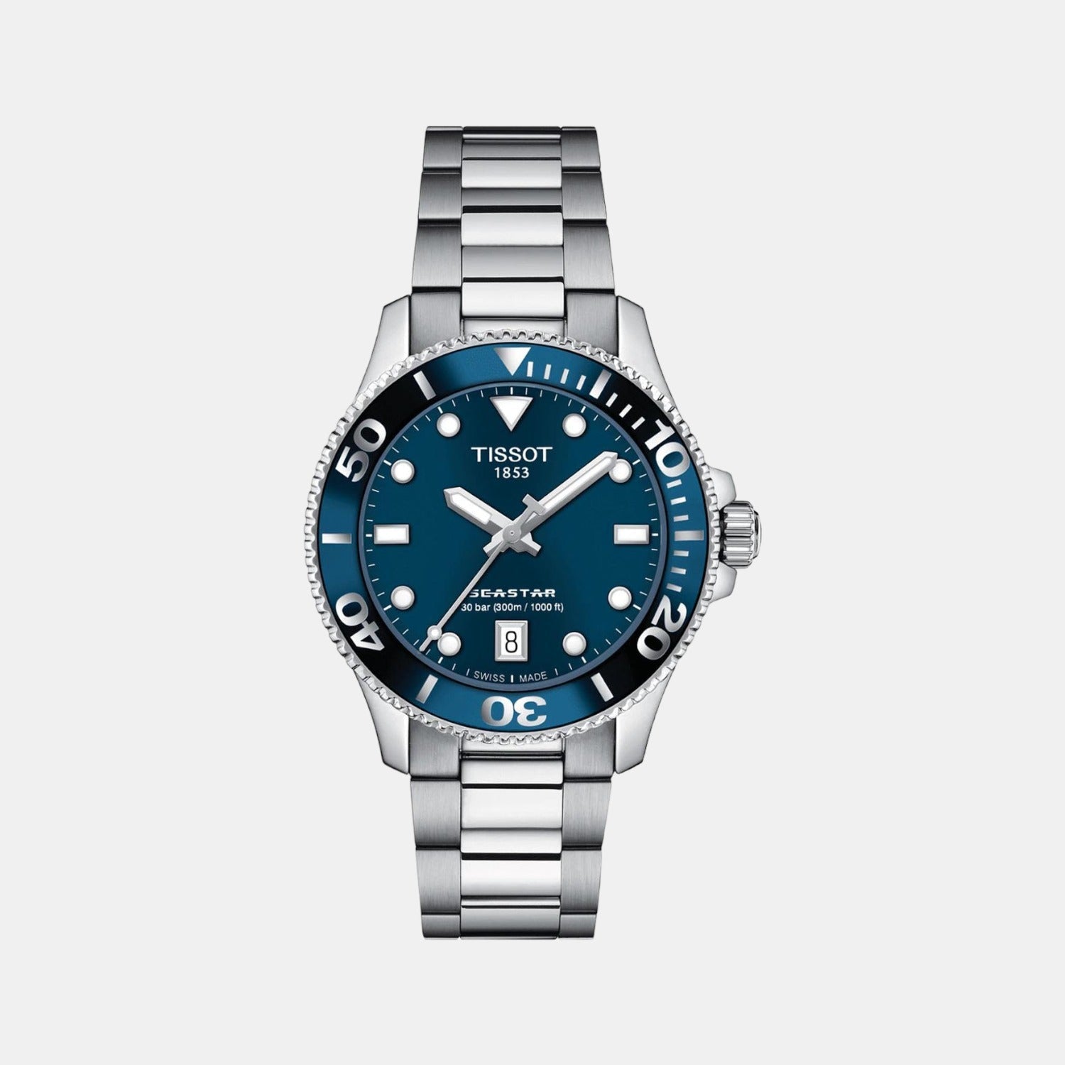 Seastar 1000 Women Quartz Blue Dial Analog Stainless Steel Watch T1202101104100