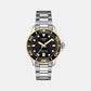 Seastar Unisex Quartz Black Dial Analog Stainless Steel Watch T1202102105100