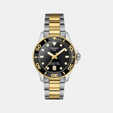 Seastar 1000 Unisex Quartz Black Dial Analog Stainless Steel Watch T1202102205100