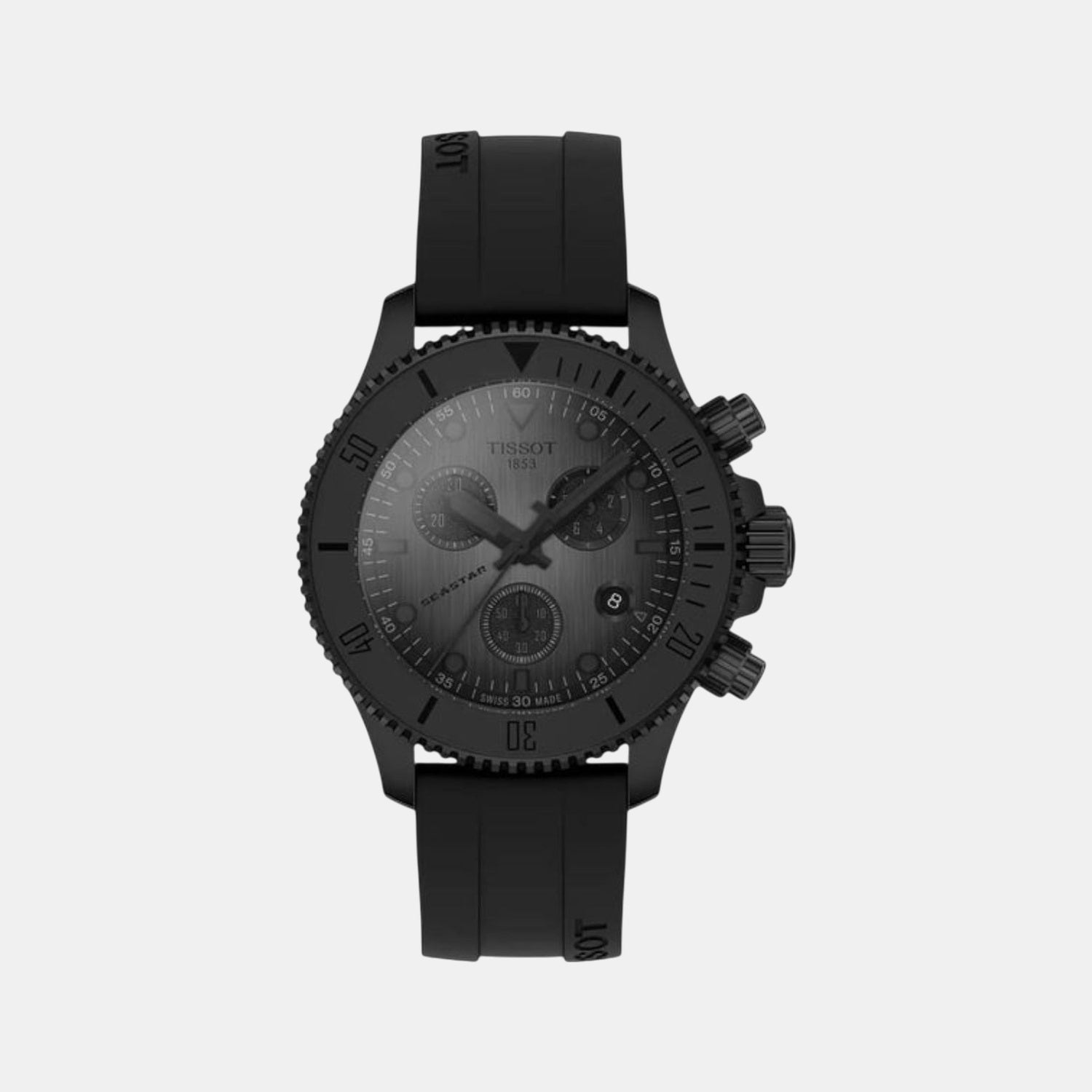 Seastar 1000 Men Quartz Black Dial Chronograph Synthetic Watch T1202173706100