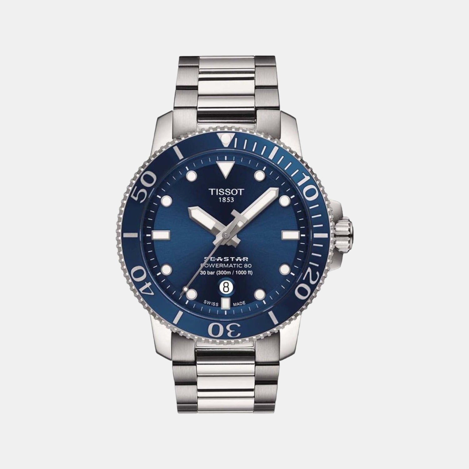 Seastar 1000 Men Automatic Blue Dial Analog Stainless Steel Watch T1204071104103