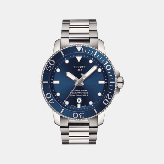 Seastar 1000 Men Automatic Blue Dial Analog Stainless Steel Watch T1204071104103