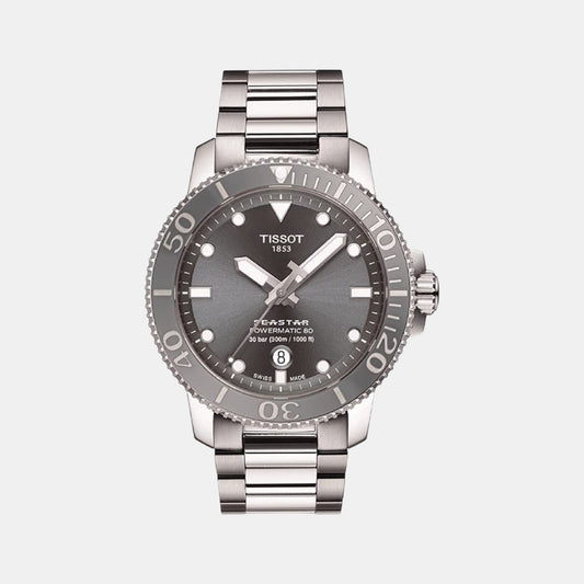 Seastar 1000 Men Automatic Grey Dial Analog Stainless Steel Watch T1204071108101