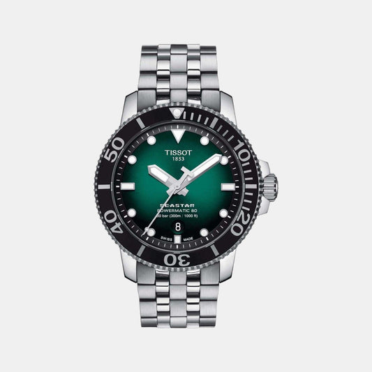 Seastar Men Automatic Multicolour Dial Analog Stainless Steel Watch T1204071109101