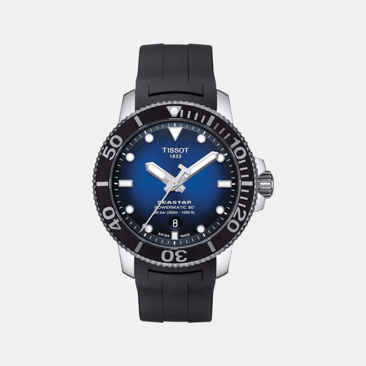 Seastar Men Automatic Blue Dial Analog Rubber Watch T1204071704100