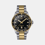 Seastar 1000 Men Quartz Black Dial Analog Stainless Steel Watch T1204102205100