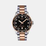 Seastar 1000 Men Quartz Black Dial Analog Stainless Steel Watch T1204102205101