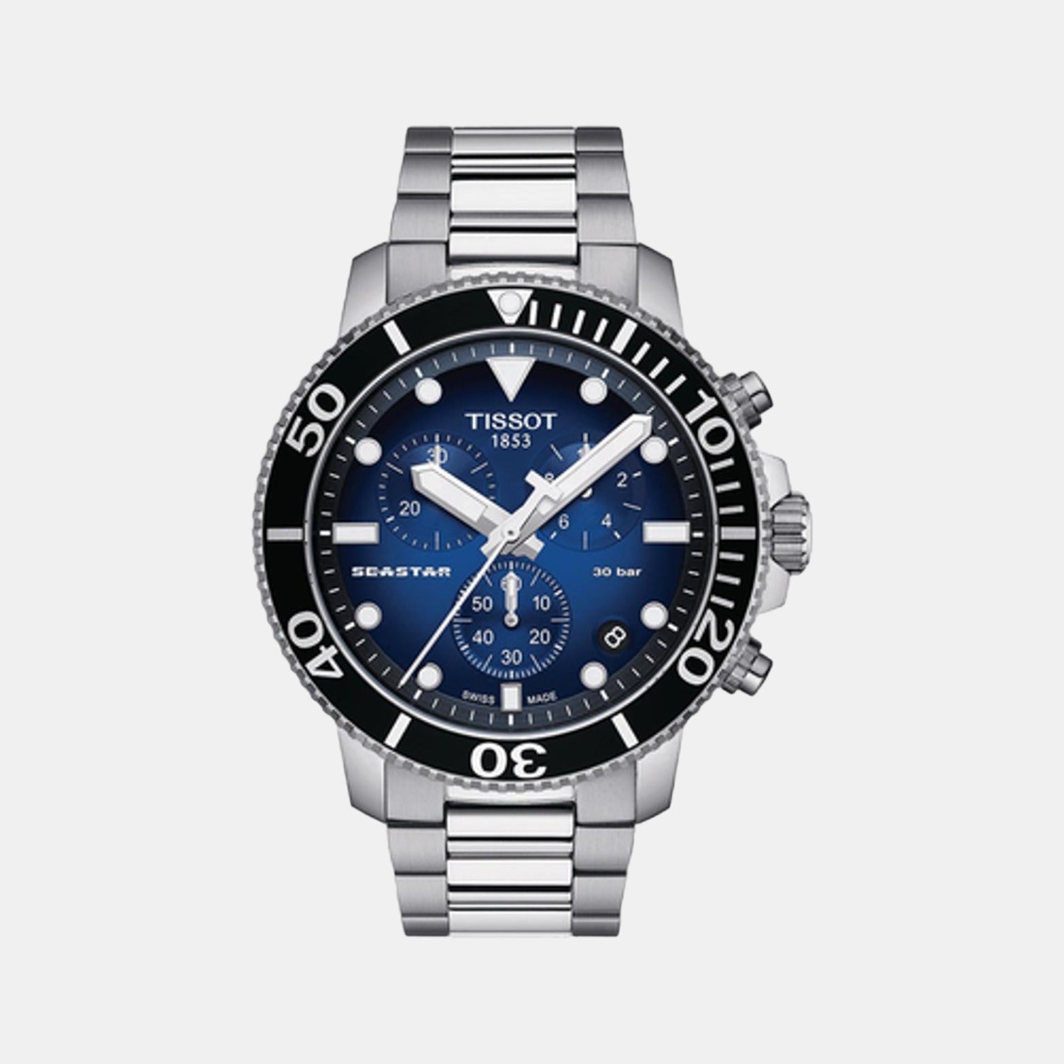 Seastar 1000 Men Quartz Blue Dial Chronograph Stainless Steel Watch T1204171104101