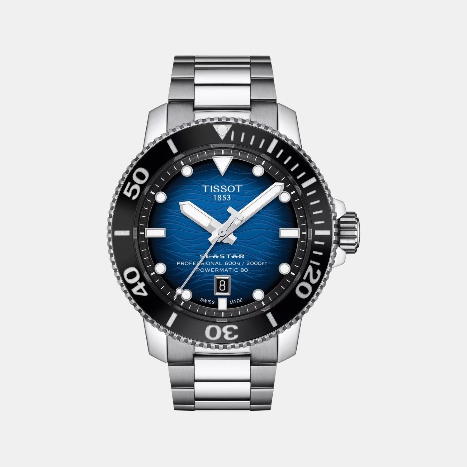 Seastar 2000 Men Automatic Multicolour Dial Analog Stainless Steel Watch T1206071104101