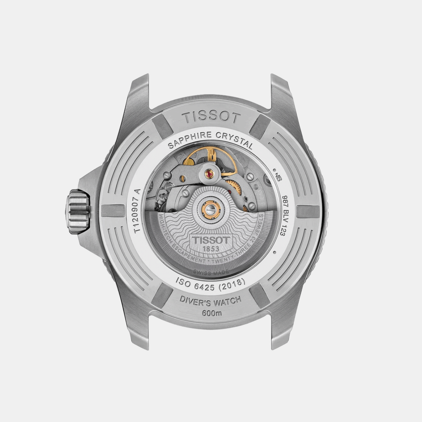 Men Automatic Grey Dial Analog Stainless Steel Watch T1209071105100