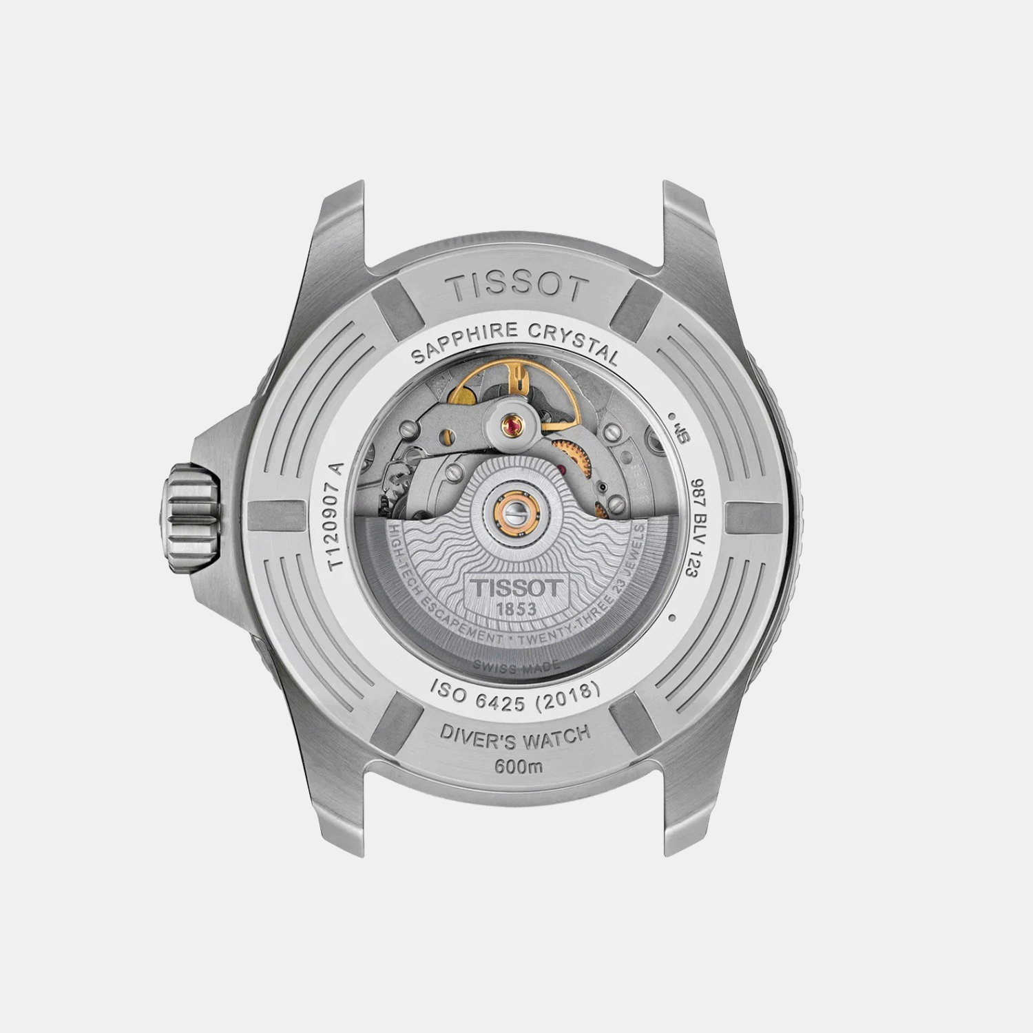 Men Automatic Grey Dial Analog Stainless Steel Watch T1209071105100