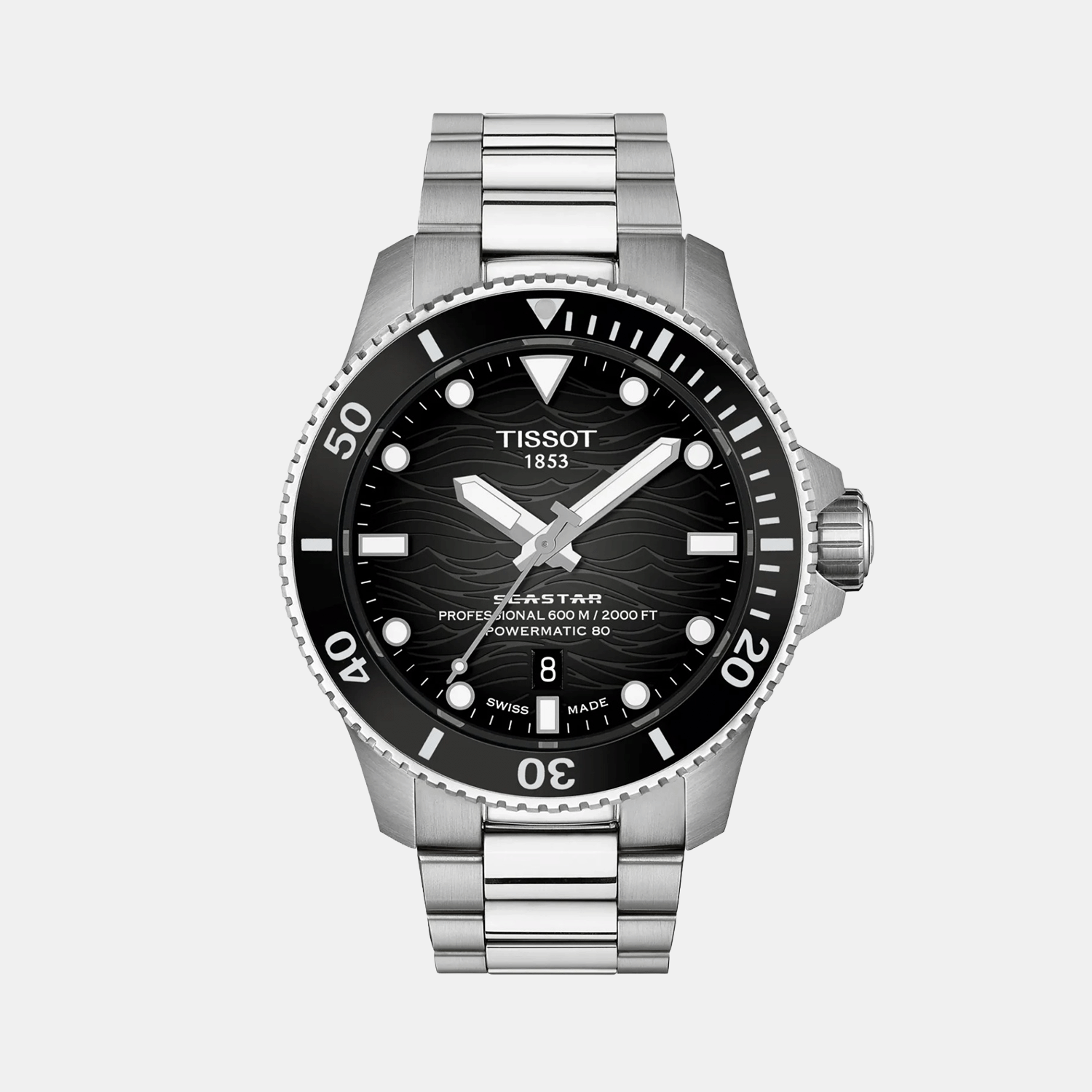 Men Automatic Grey Dial Analog Stainless Steel Watch T1209071105100