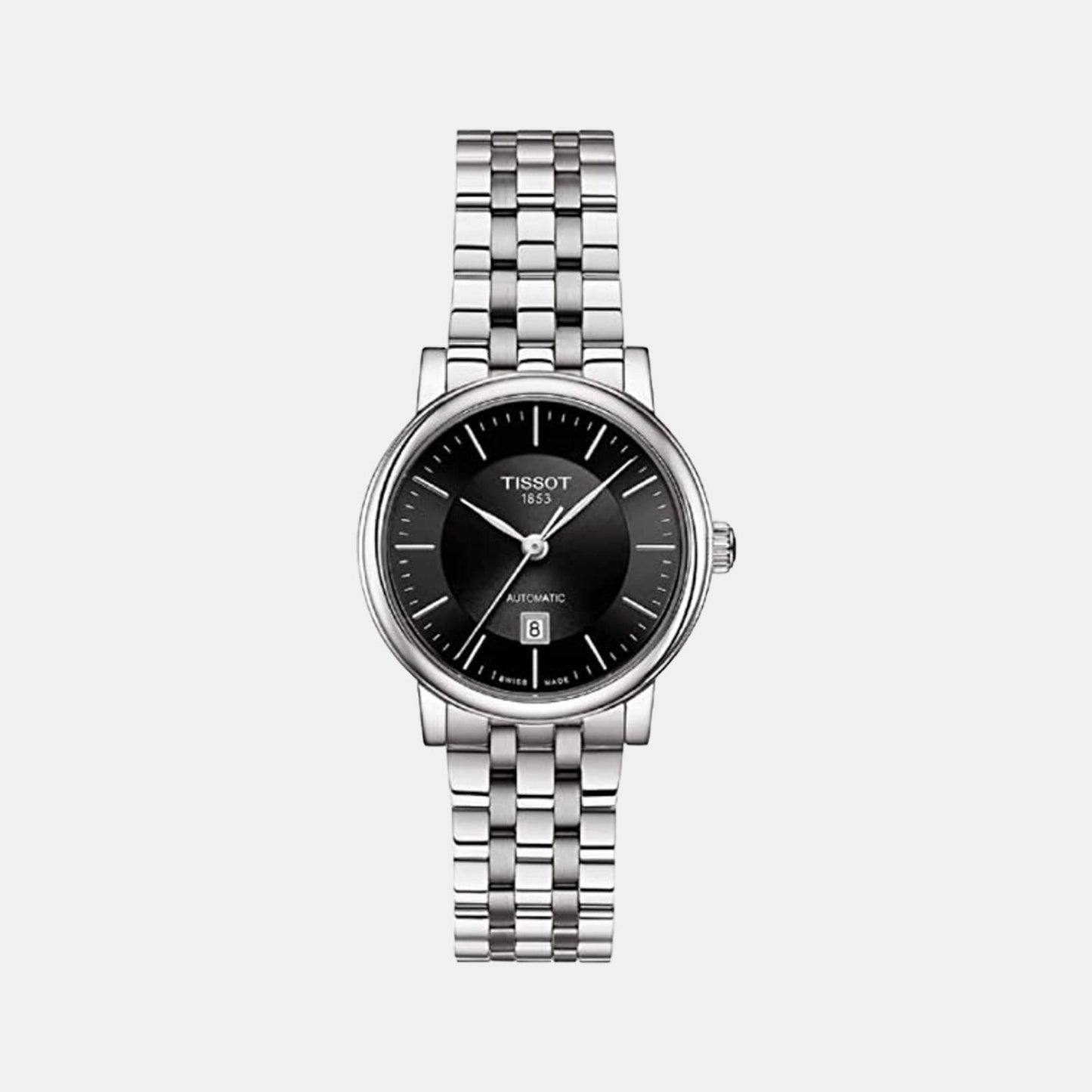 Carson Women Automatic Black Dial Analog Stainless Steel Watch T1222071105100
