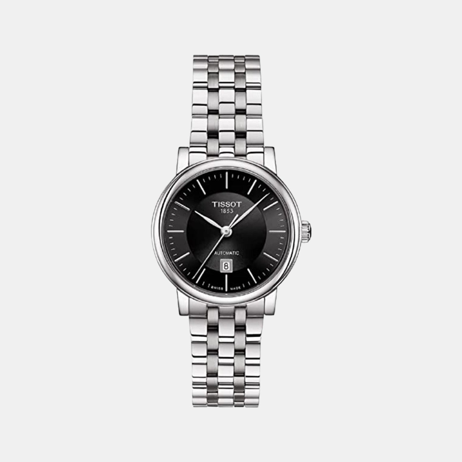 Carson Women Automatic Black Dial Analog Stainless Steel Watch T1222071105100