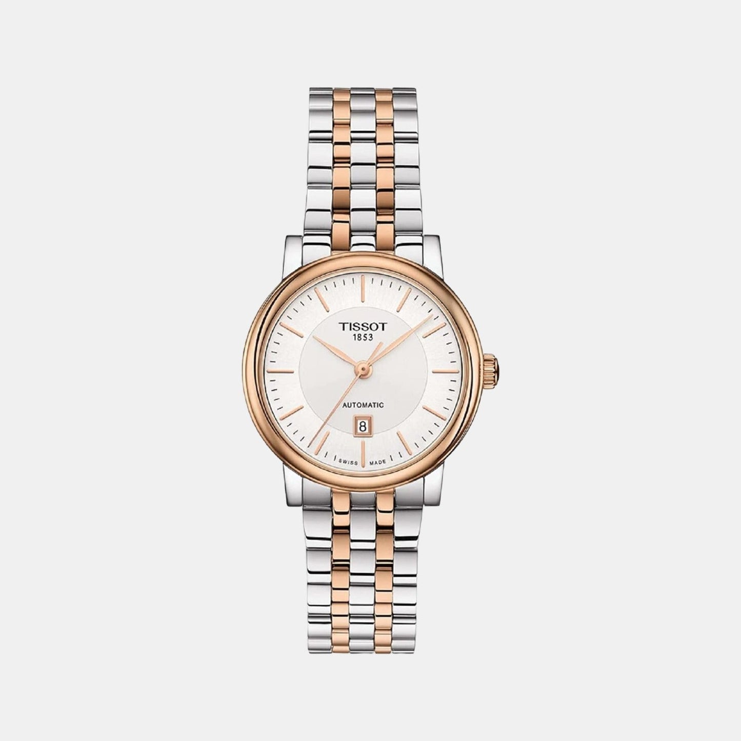 Carson Women Automatic Silver Dial Analog Stainless Steel Watch T1222072203101