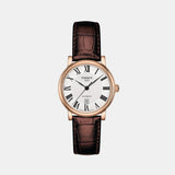 Carson Premium Women Automatic Silver Dial Analog Leather Watch T1222073603300