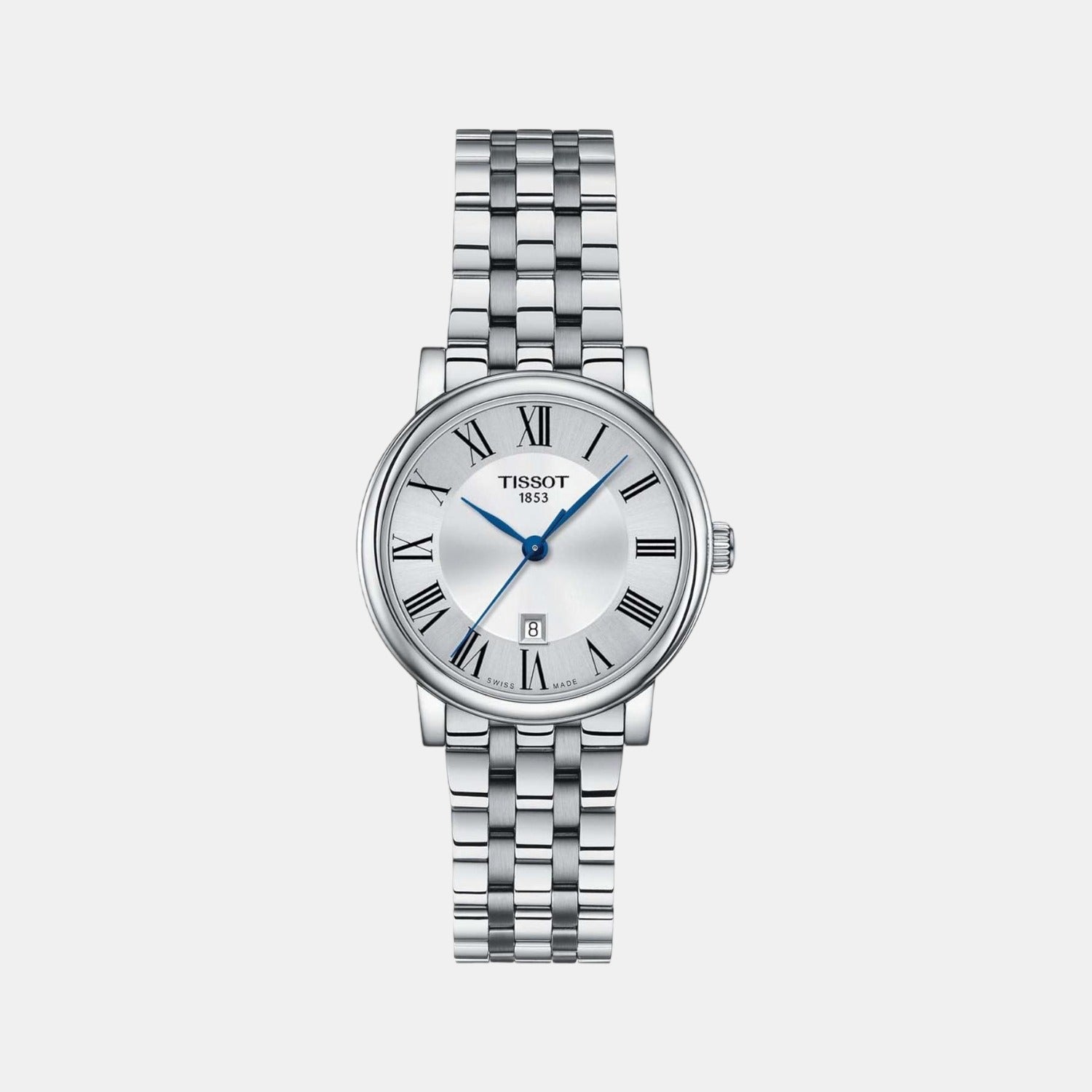 Carson Women Quartz Silver Dial Analog Stainless Steel Watch T1222101103300