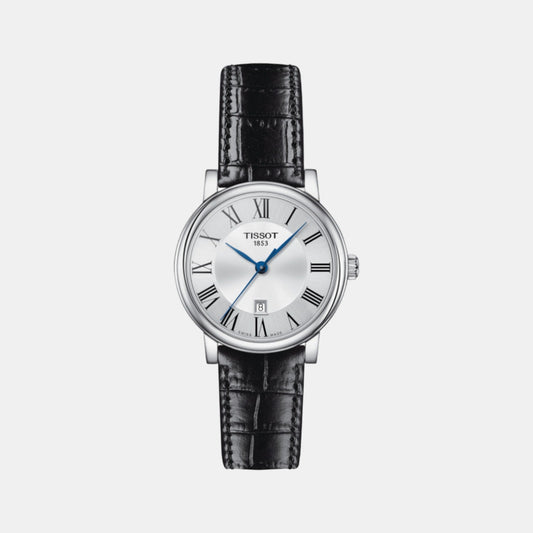 Carson Women Quartz Silver Dial Analog Leather Watch T1222101603300