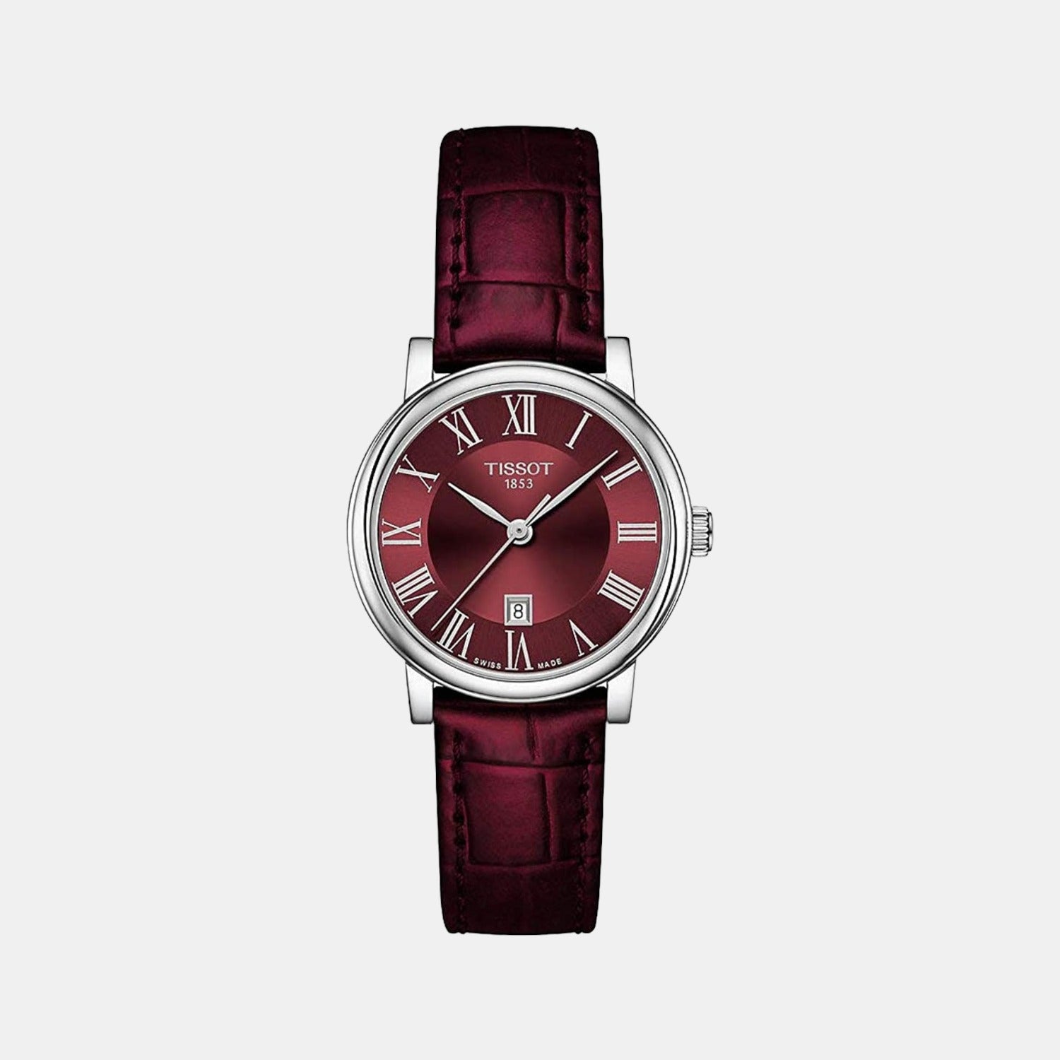 Carson Women Quartz Maroon Dial Analog Leather Watch T1222101637300