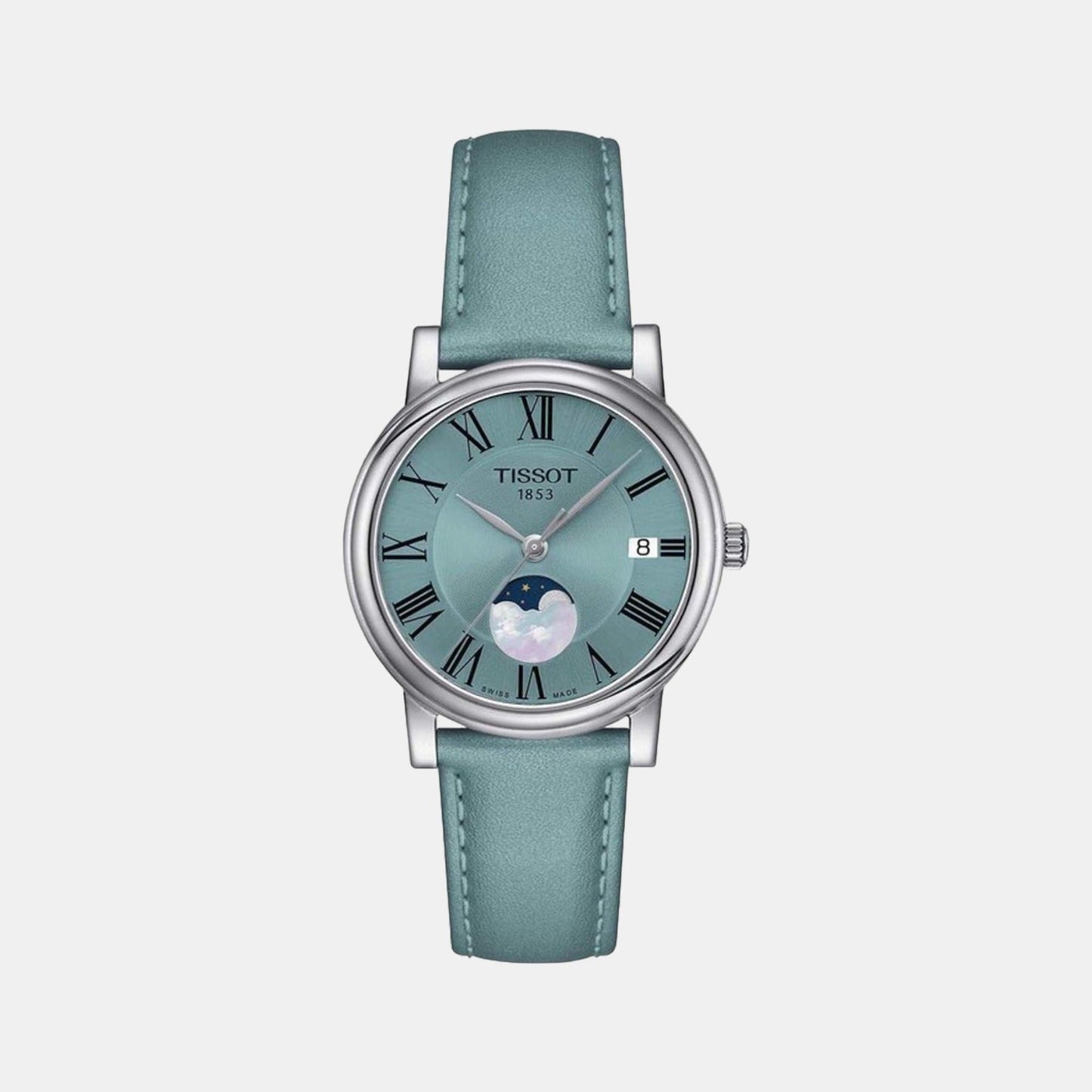 Carson Women Quartz Blue Dial Analog Leather Watch T1222231635300