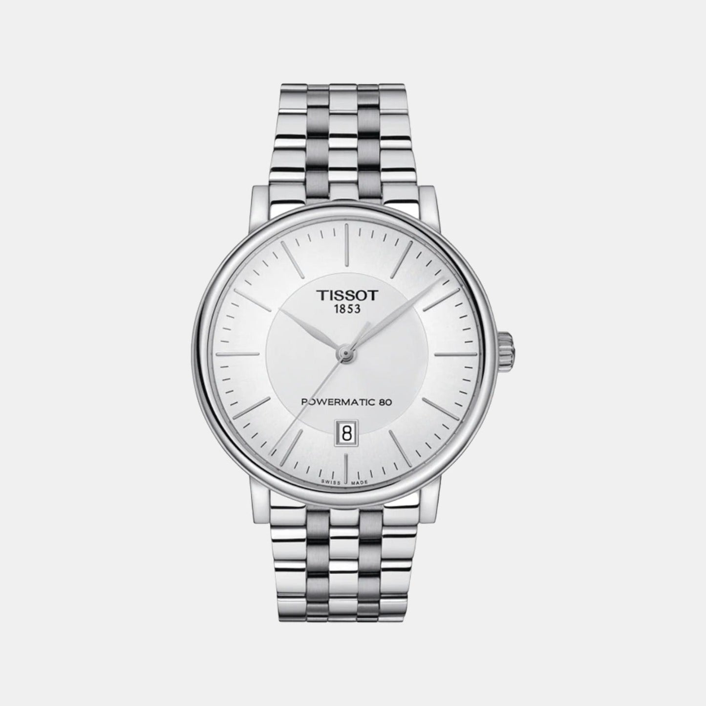 Carson Men Automatic Silver Dial Analog Stainless Steel Watch T1224071103100