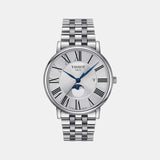 Carson Men Quartz Silver Dial Analog Stainless Steel Watch T1224231103300