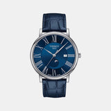 Carson Men Quartz Blue Dial Analog Leather Watch T1224231604300