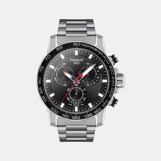 Supersport Men Quartz Black Dial Chronograph Stainless Steel Watch T1256171105100