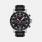 Supersport Men Quartz Black Dial Chronograph Leather Watch T1256171605100