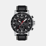 Supersport Men Quartz Black Dial Chronograph Leather Watch T1256171605100