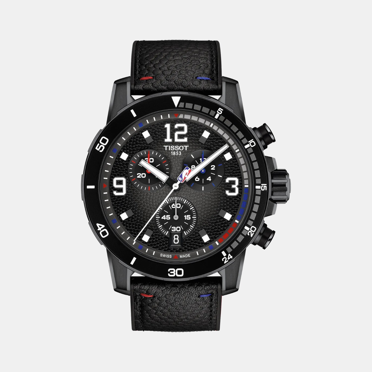 Supersport NBA Special Edition Men Quartz Black Dial Chronograph Leather Watch T1256173706700