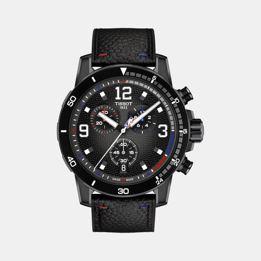Supersport NBA Special Edition Men Quartz Black Dial Chronograph Leather Watch T1256173706700