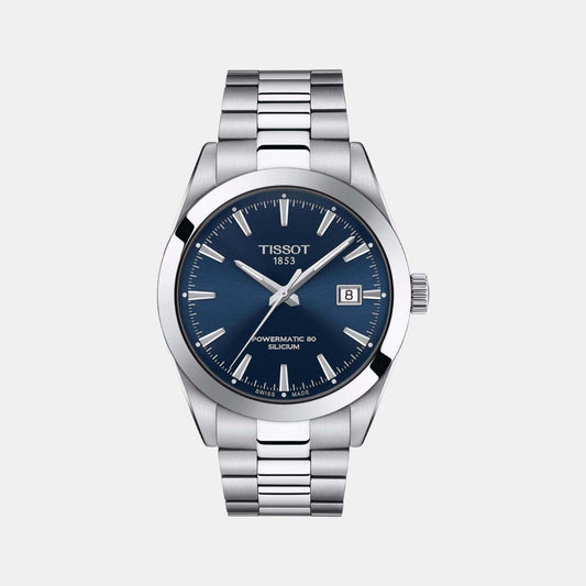 Tissot Gentleman Men Automatic Blue Dial Analog Stainless Steel Watch T1274071104100