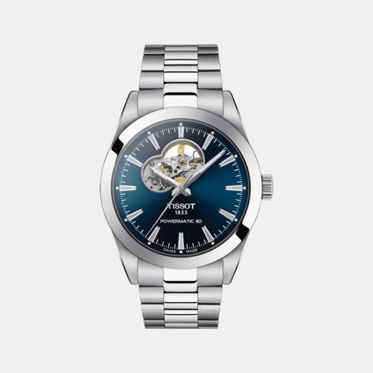 Tissot Gentleman Men Automatic Blue Dial Analog Stainless Steel Watch T1274071104101