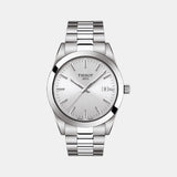 Tissot Gentleman Men Quartz Silver Dial Analog Stainless Steel Watch T1274101103100