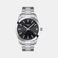 Tissot Gentleman Men Quartz Black Dial Analog Stainless Steel Watch T1274101105100