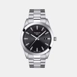 Tissot Gentleman Men Quartz Black Dial Analog Stainless Steel Watch T1274101105100