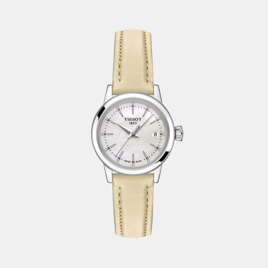 Classic Dream Women Quartz Mother Of Pearl Dial Analog Leather Watch T1292101611100