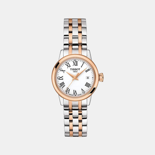 Classic Dream Women Quartz White Dial Analog Stainless Steel Watch T1292102201300