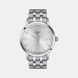 Classic Men Quartz Silver Dial Analog Stainless Steel Watch T1294101103100