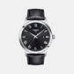Classic Men Quartz Black Dial Analog Leather Watch T1294101605300