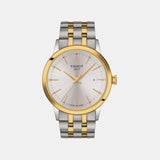 Classic Men Quartz Silver Dial Analog Stainless Steel Watch T1294102203100