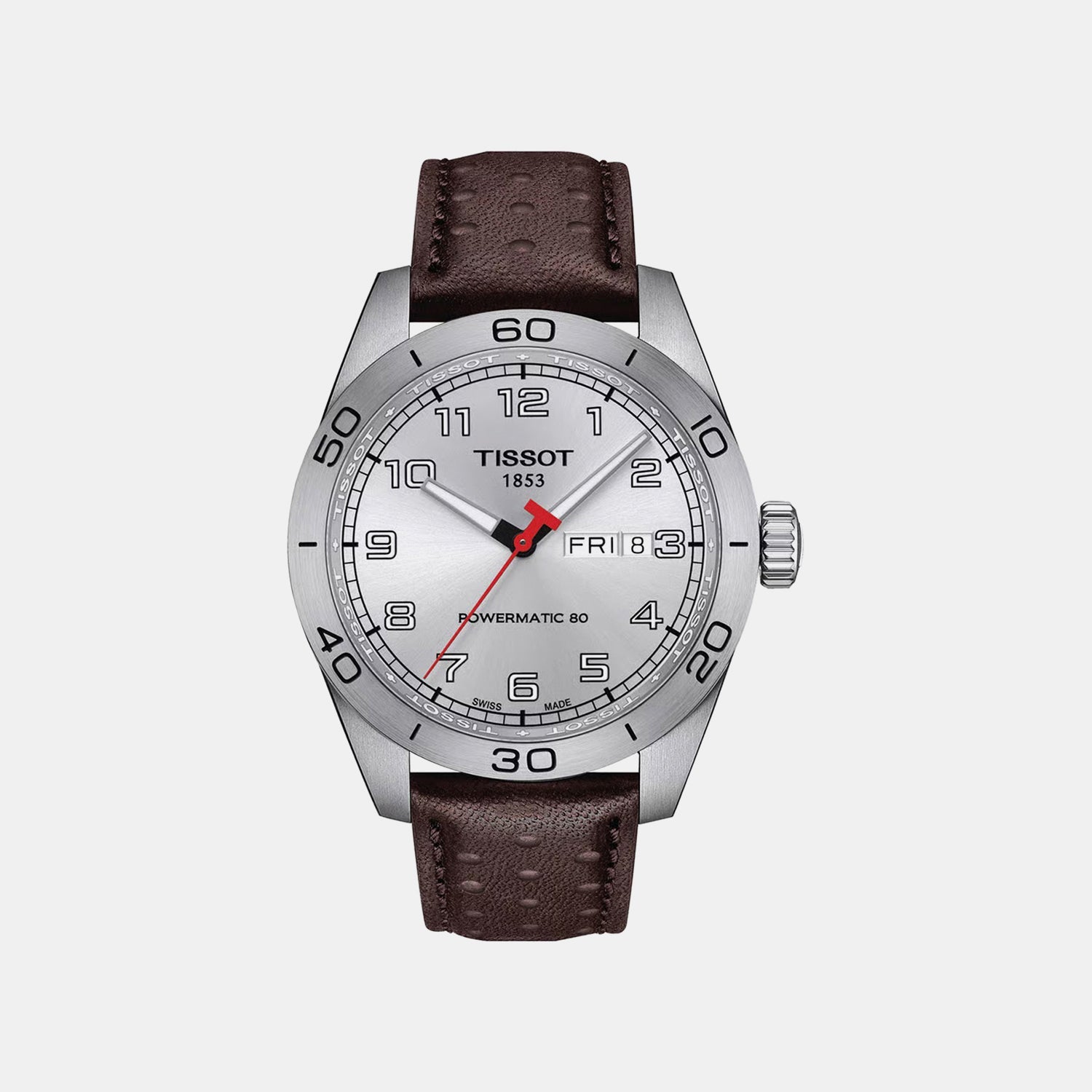 PRS 516 Men Automatic White Dial Analog Leather Watch T1314301603200