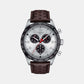 PRS 516 Men Quartz Silver Dial Chronograph Leather Watch T1316171603200